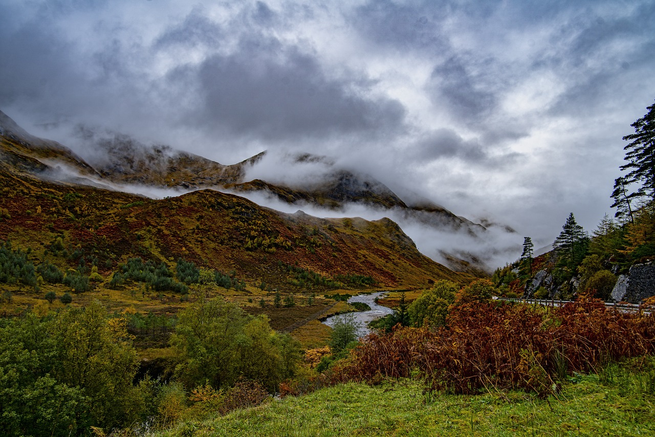 Rolling hills, heather-covered moors, and towering mountains meet the sky in Cairngorms National Park, Scotland's largest national park and a haven for nature lovers. 