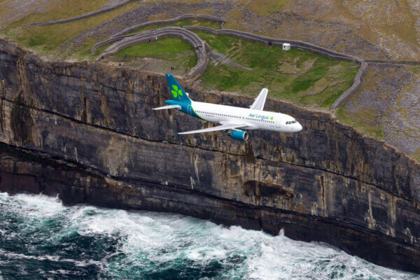 Flight departing from Ireland, returning travelers to their destination