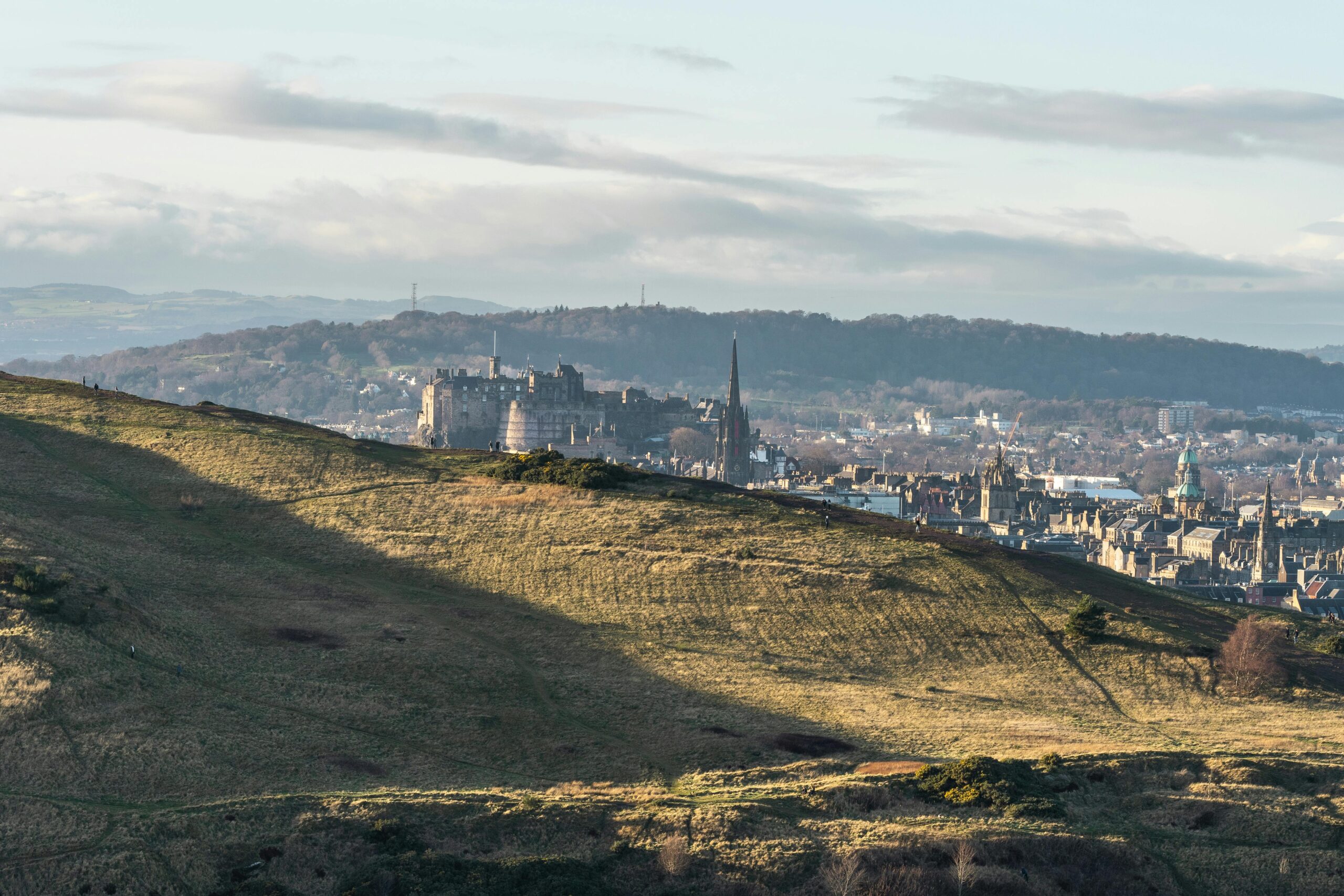 Panoramic view from Arthur's Seat, Scotland. Captivating landscape by Sonny Vermeer.