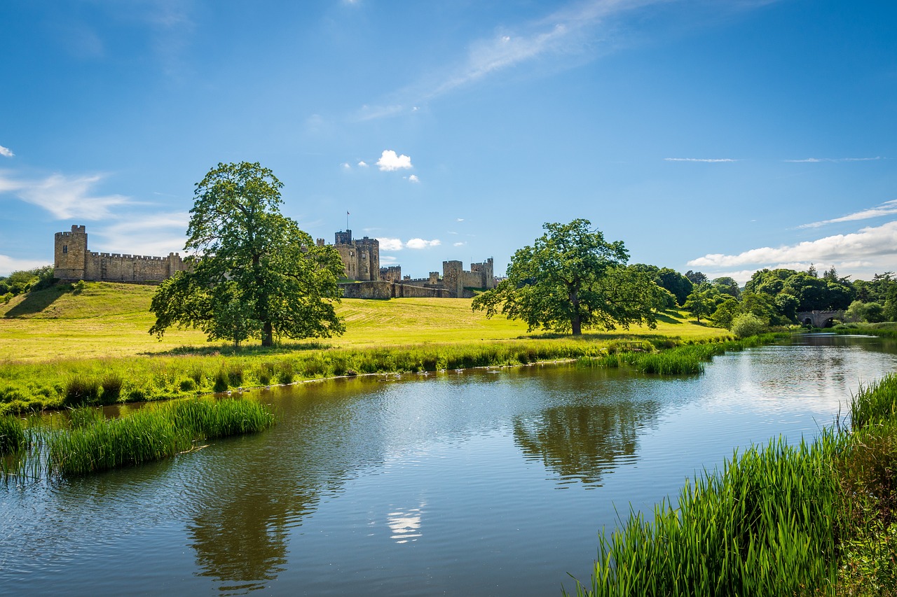 Alnwick Castle: a medieval fortress, Harry Potter filming location, and ancestral home of the Dukes of Northumberland. 