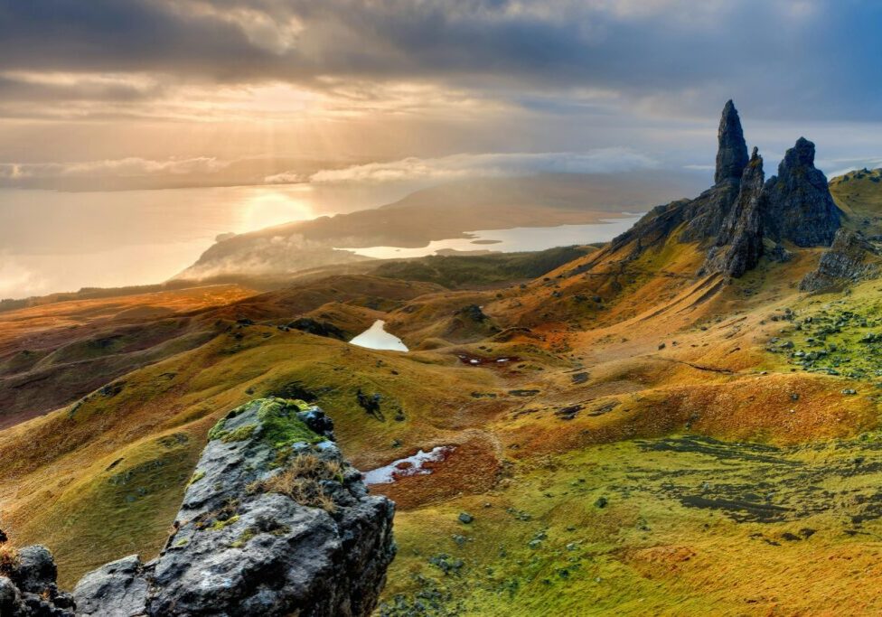 Old Man of Storr, Scotland. Breathtaking Isle of Skye view.