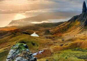 Old Man of Storr, Scotland. Breathtaking Isle of Skye view.